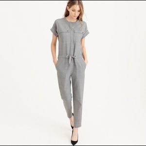 J. Crew collection cargo jumpsuit drawstring waist